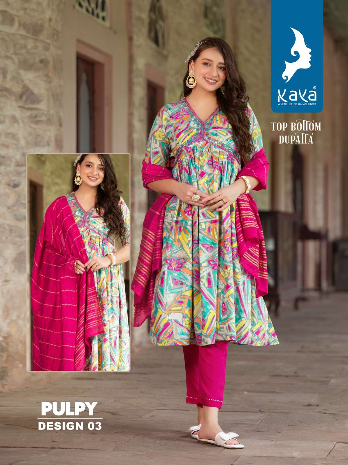 KAYA PULPY ALIYA WITH NYRA CUT KURTI  WHOLESALE CATALOG
