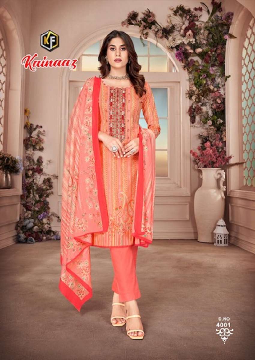 Keval Kainaaz Luxury Rich Emboidery Work Vol – 4 – Dress Material - Wholesale Catalog