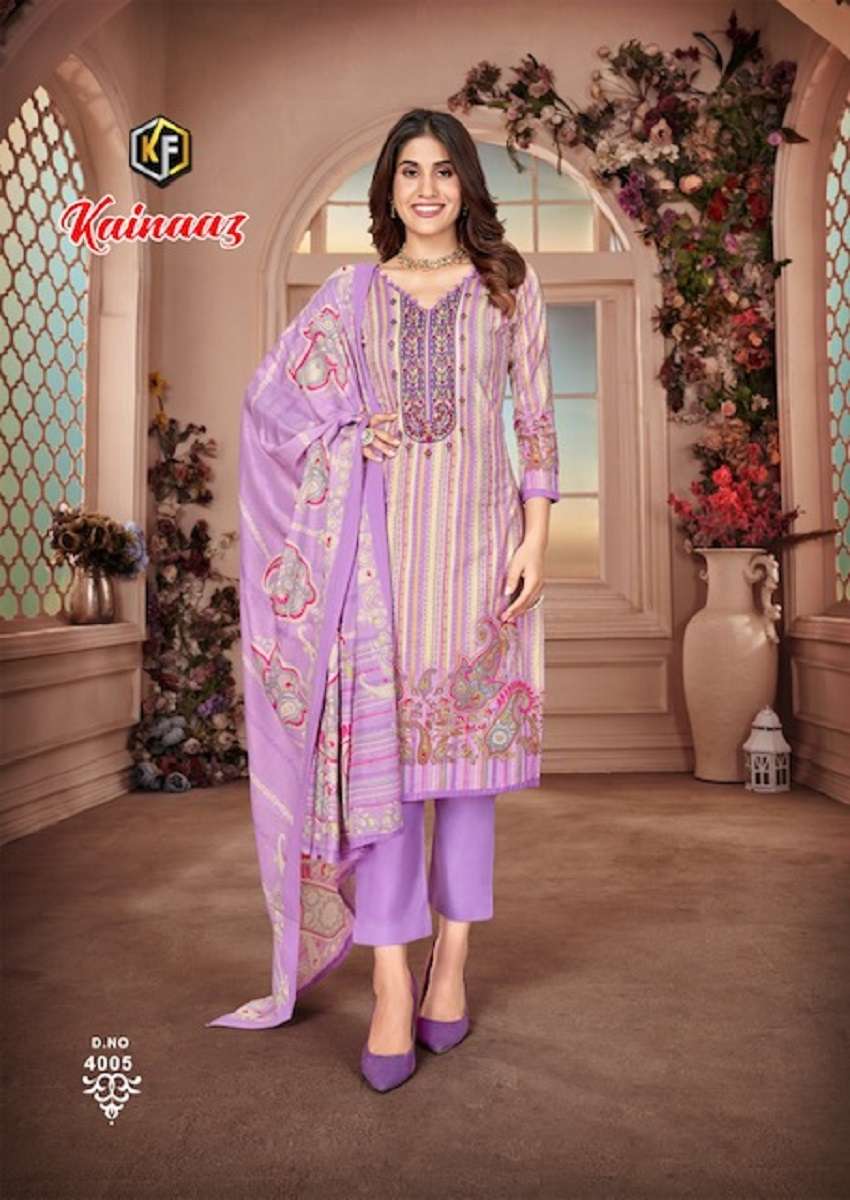 Keval Kainaaz Luxury Rich Emboidery Work Vol – 4 – Dress Material - Wholesale Catalog