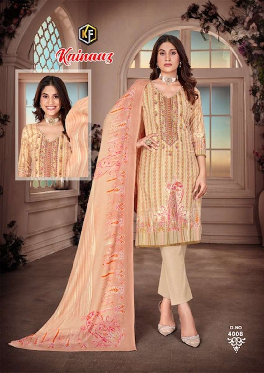 Keval Kainaaz Luxury Rich Emboidery Work Vol – 4 – Dress Material - Wholesale Catalog