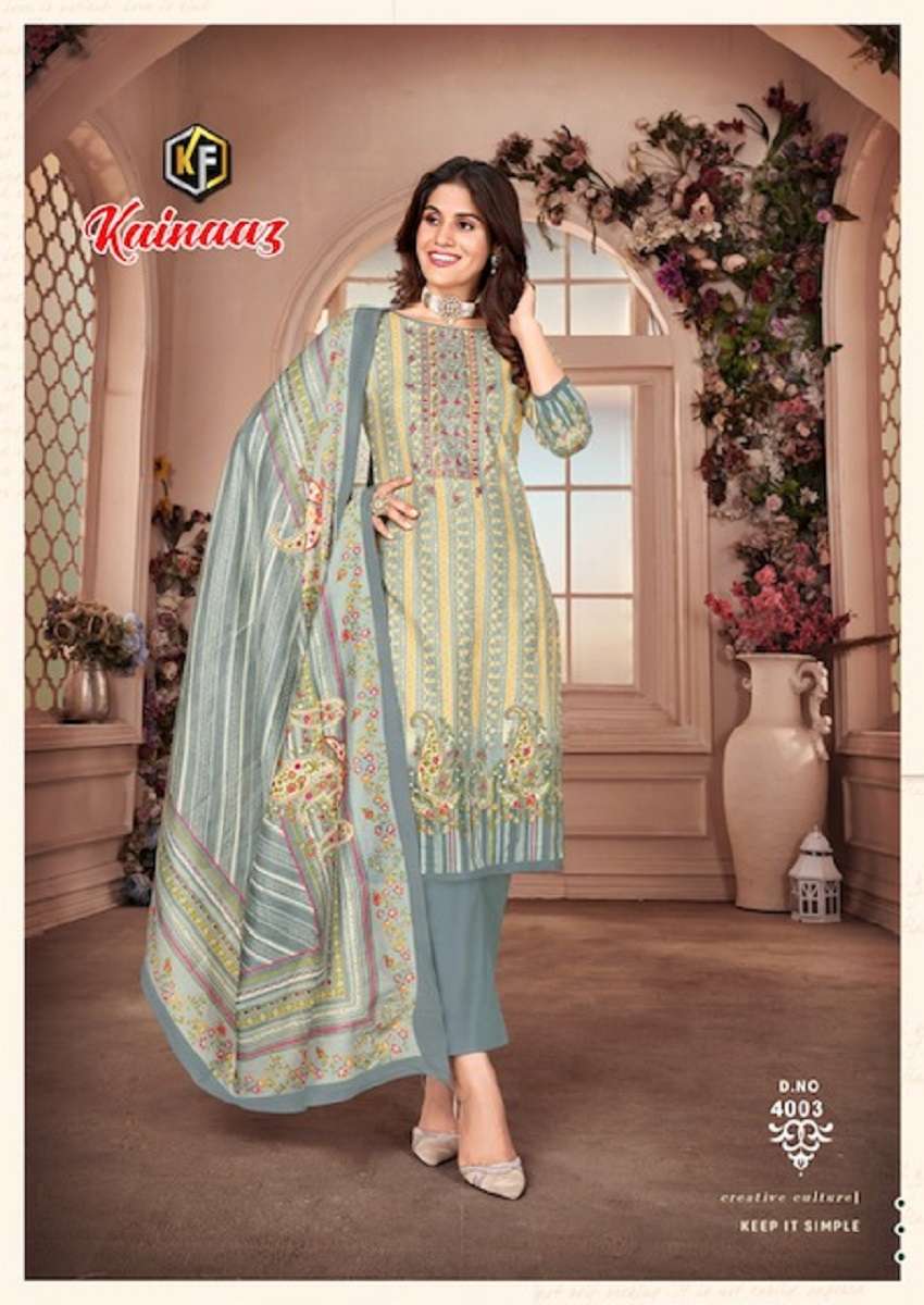 Keval Kainaaz Luxury Rich Emboidery Work Vol – 4 – Dress Material - Wholesale Catalog