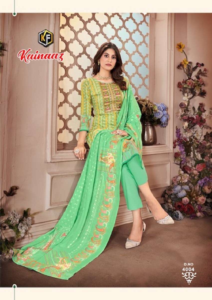 Keval Kainaaz Luxury Rich Emboidery Work Vol – 4 – Dress Material - Wholesale Catalog