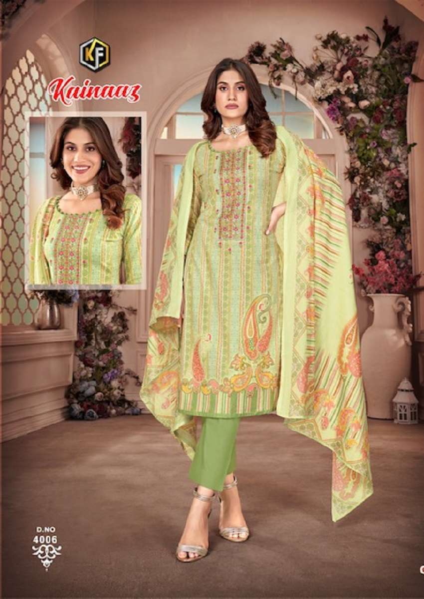 Keval Kainaaz Luxury Rich Emboidery Work Vol – 4 – Dress Material - Wholesale Catalog