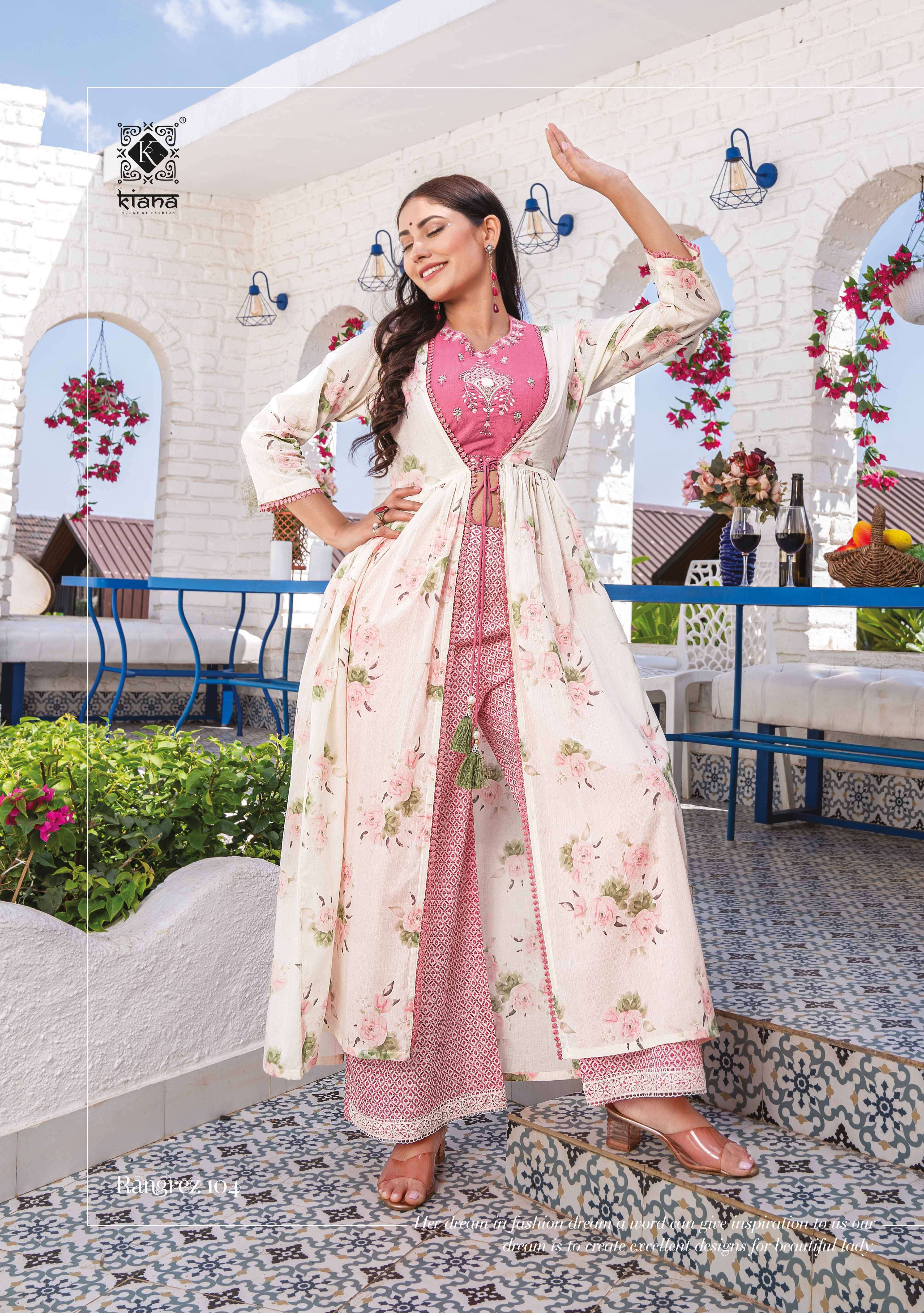 Kiana Rangrez  Cotton crop top Kurti Wholesale catalog
