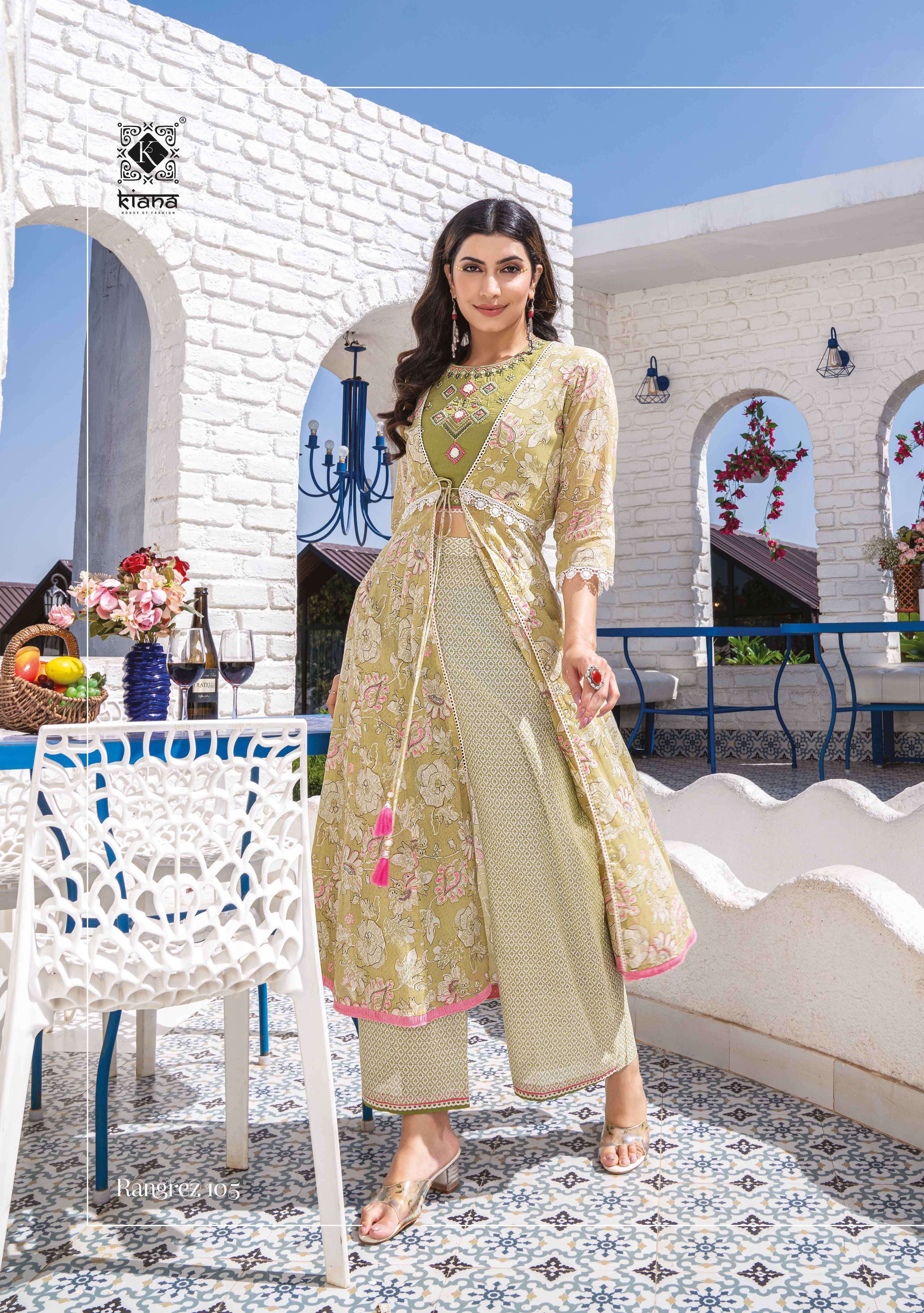 Kiana Rangrez  Cotton crop top Kurti Wholesale catalog