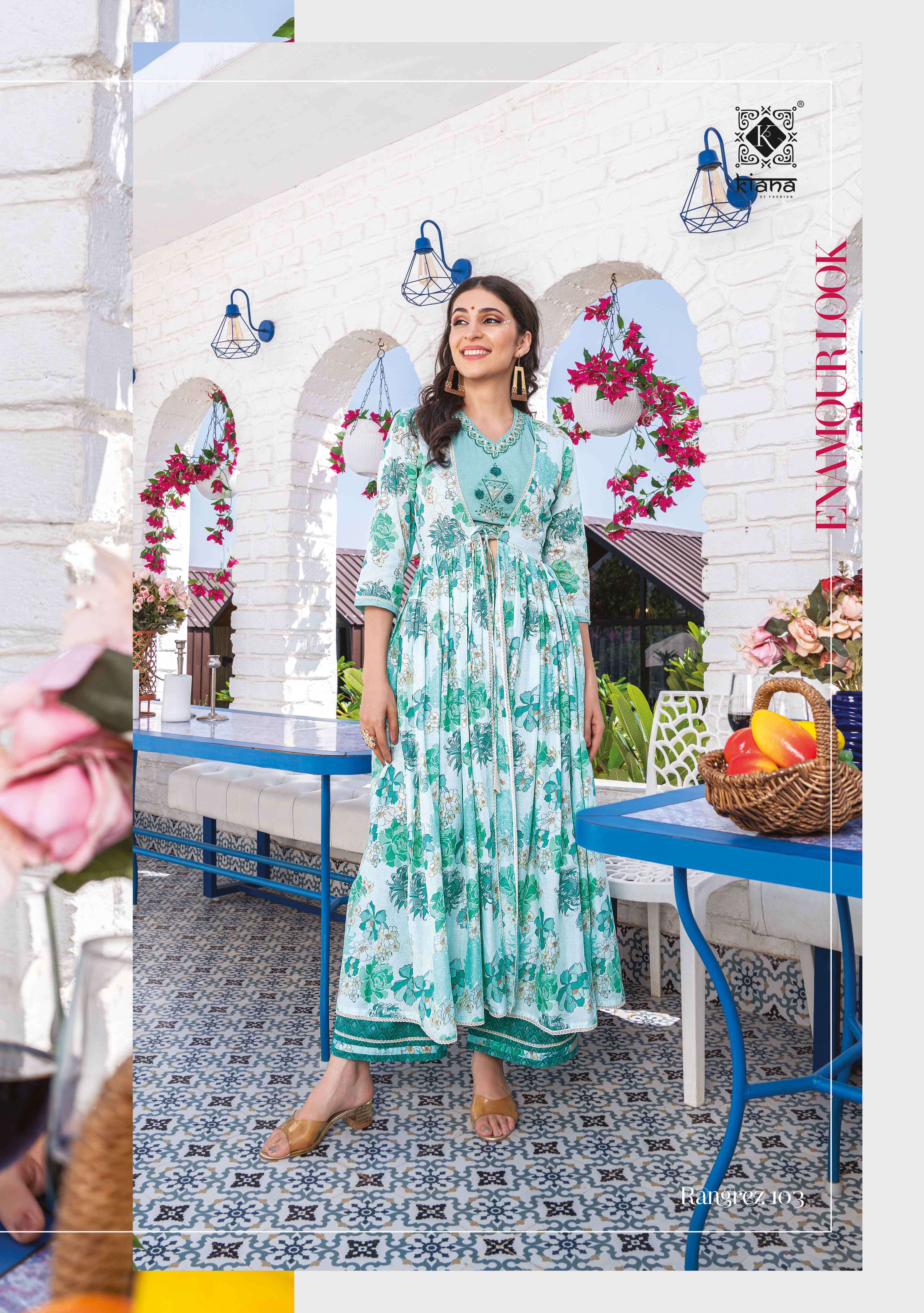 Kiana Rangrez Cotton crop top Kurti Wholesale catalog