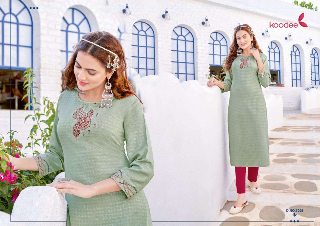 Koodee Raas-1 reyon  Kurti Wholesale catalog