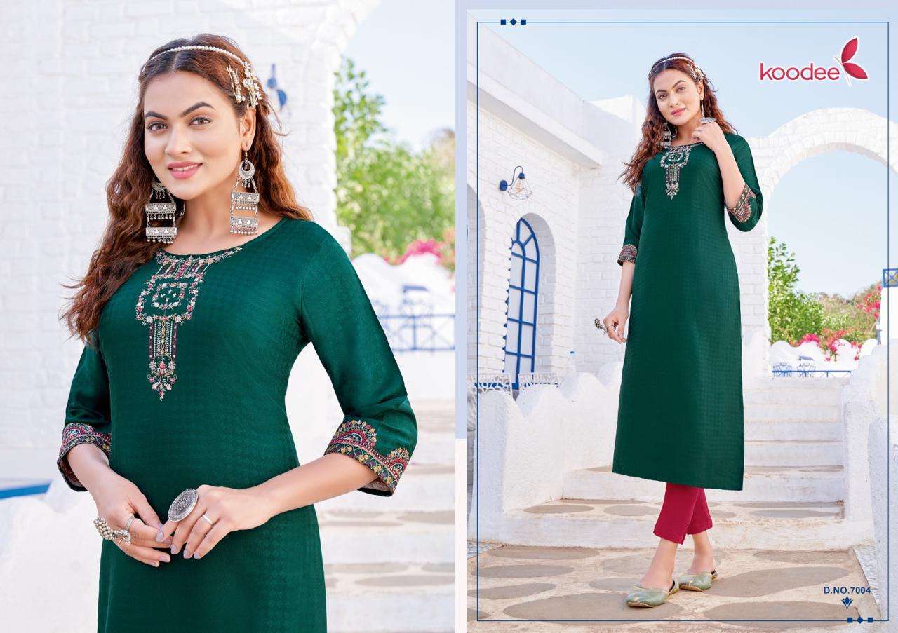 Koodee Raas-1 reyon  Kurti Wholesale catalog