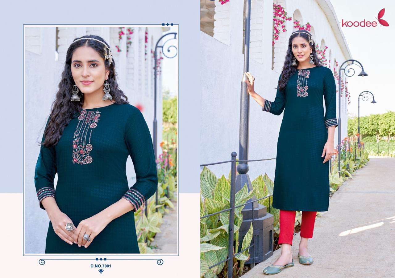 Koodee Raas-1 reyon  Kurti Wholesale catalog
