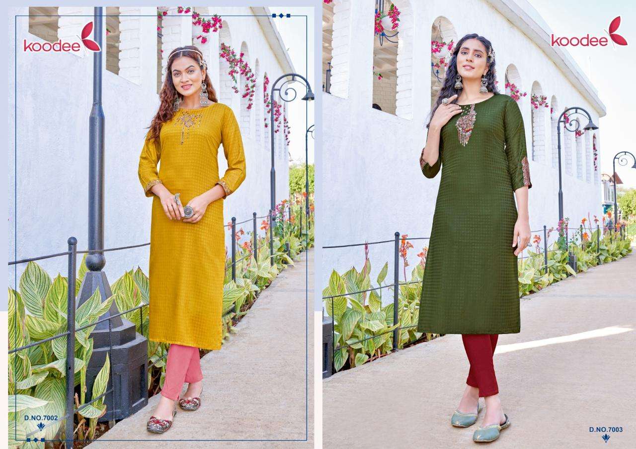Koodee Raas-1 reyon  Kurti Wholesale catalog