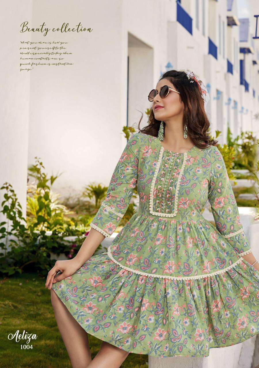Ladies Flavour Aeliza Vol 1 Cotton Kurti Wholesale catalog