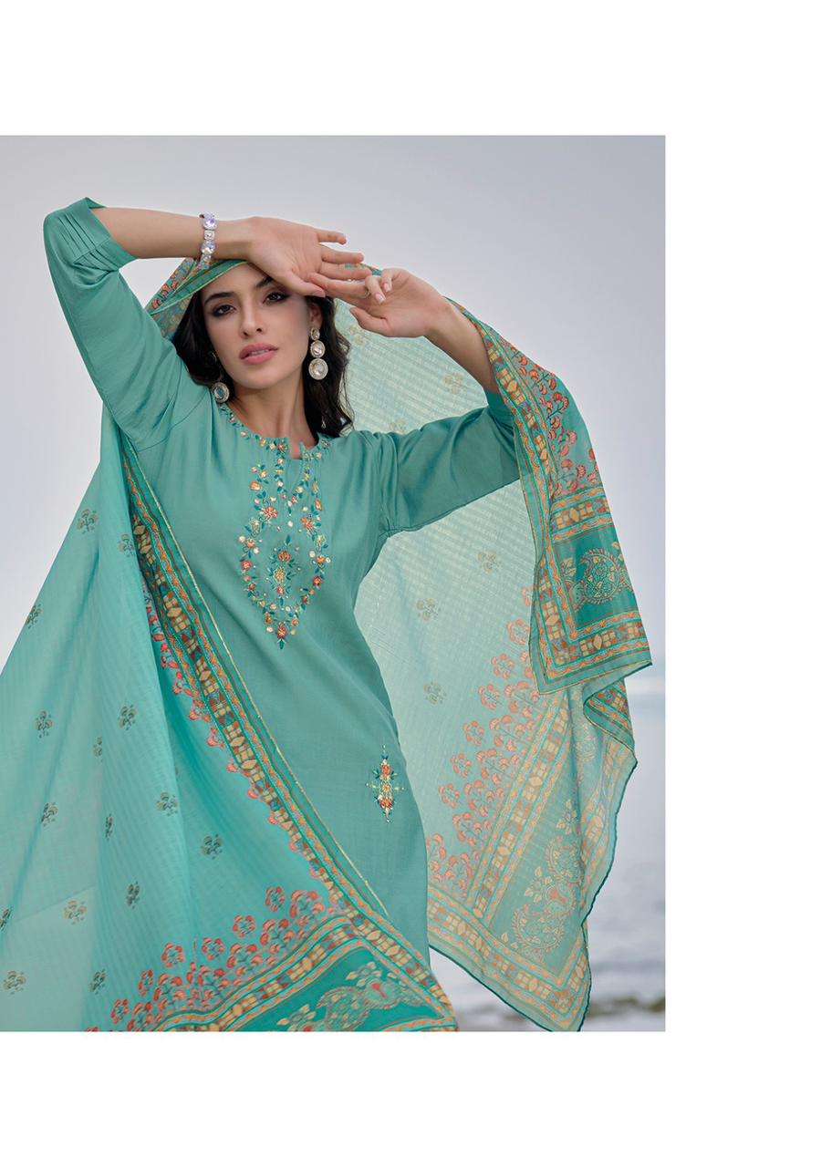 Ladies Flavour Mirza Chanderi Modal Kurti Wholesale catalog