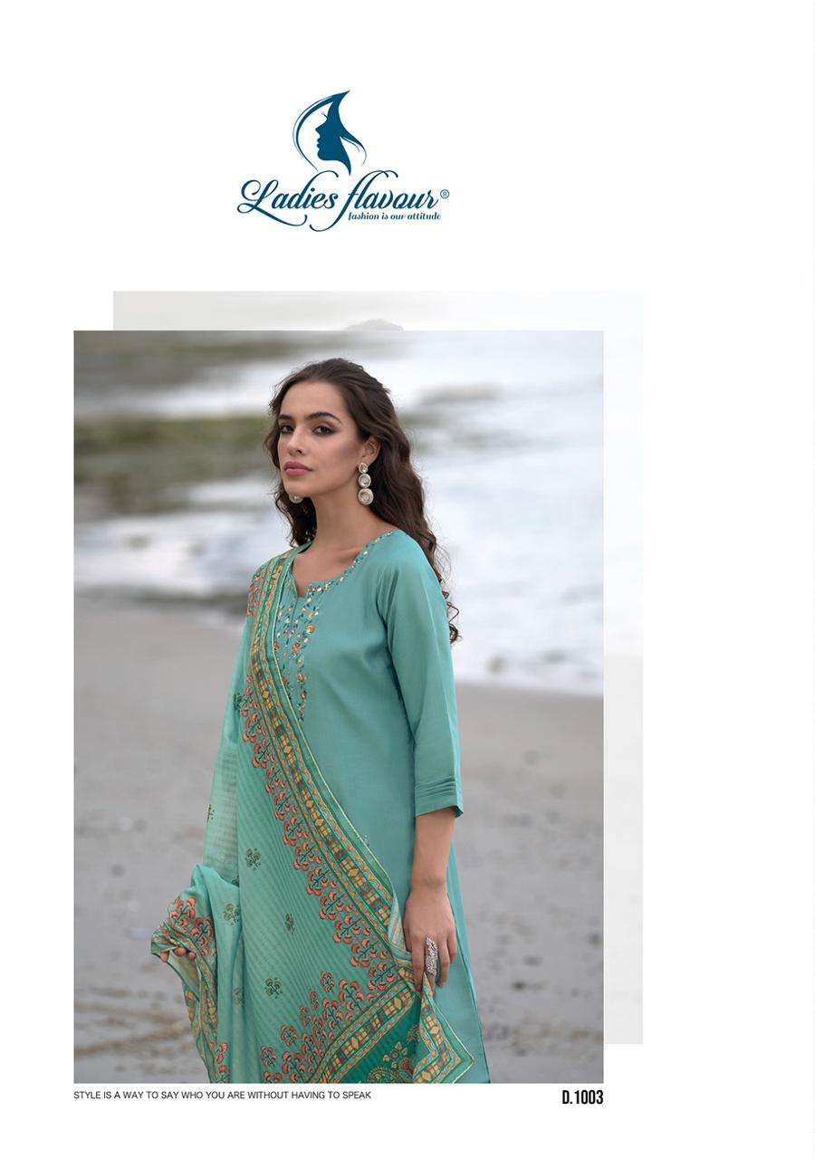 Ladies Flavour Mirza Chanderi Modal Kurti Wholesale catalog