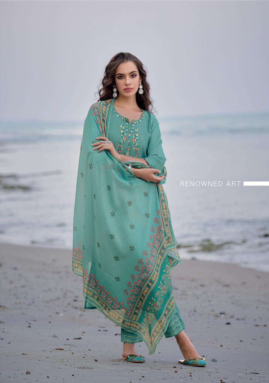 Ladies Flavour Mirza Chanderi Modal Kurti Wholesale catalog