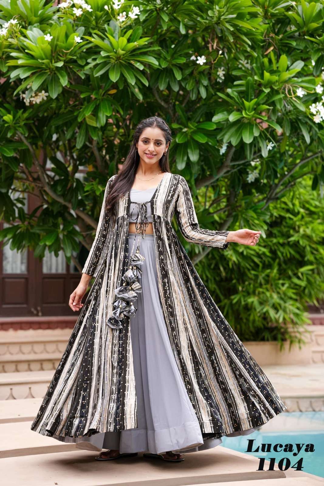 Buy Indian Pakistani Long Velvet Kurti With Silk Skirt Stylish Online in  India  Etsy