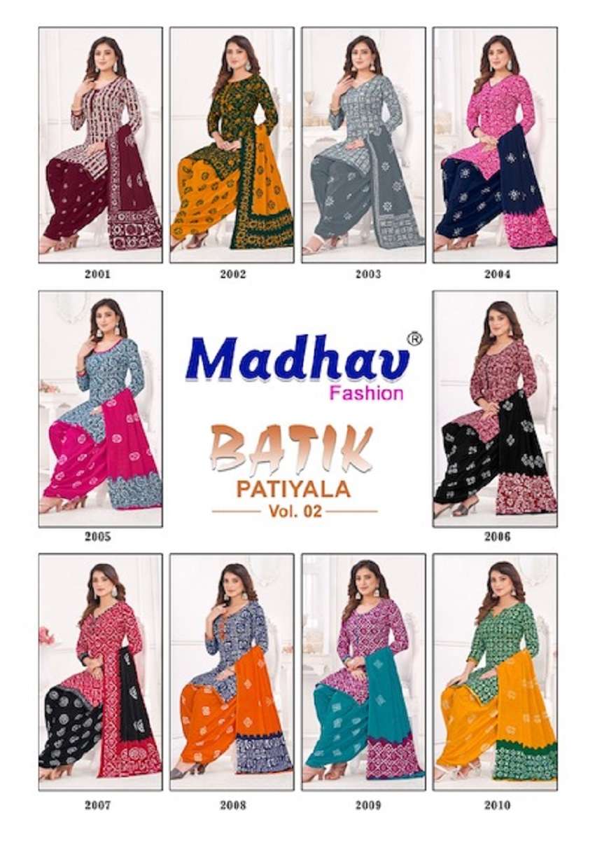 Madhav Batik Patiyala Vol-2 – Dress Material - Wholesale Catalog