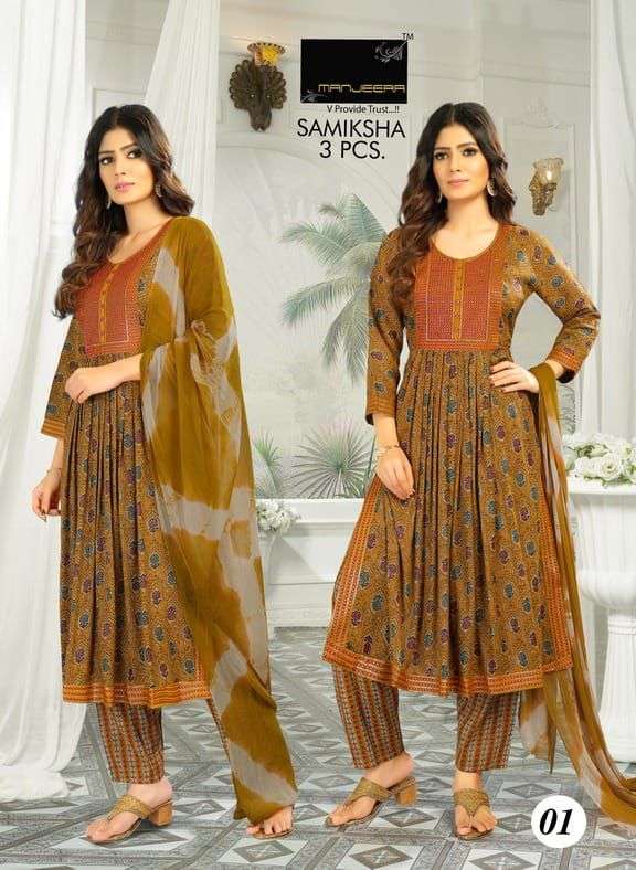 MANJEERA SAMIKSHA NAIRA CUT Kurti Wholesale catalog
