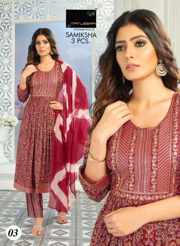 MANJEERA SAMIKSHA NAIRA CUT Kurti Wholesale catalog