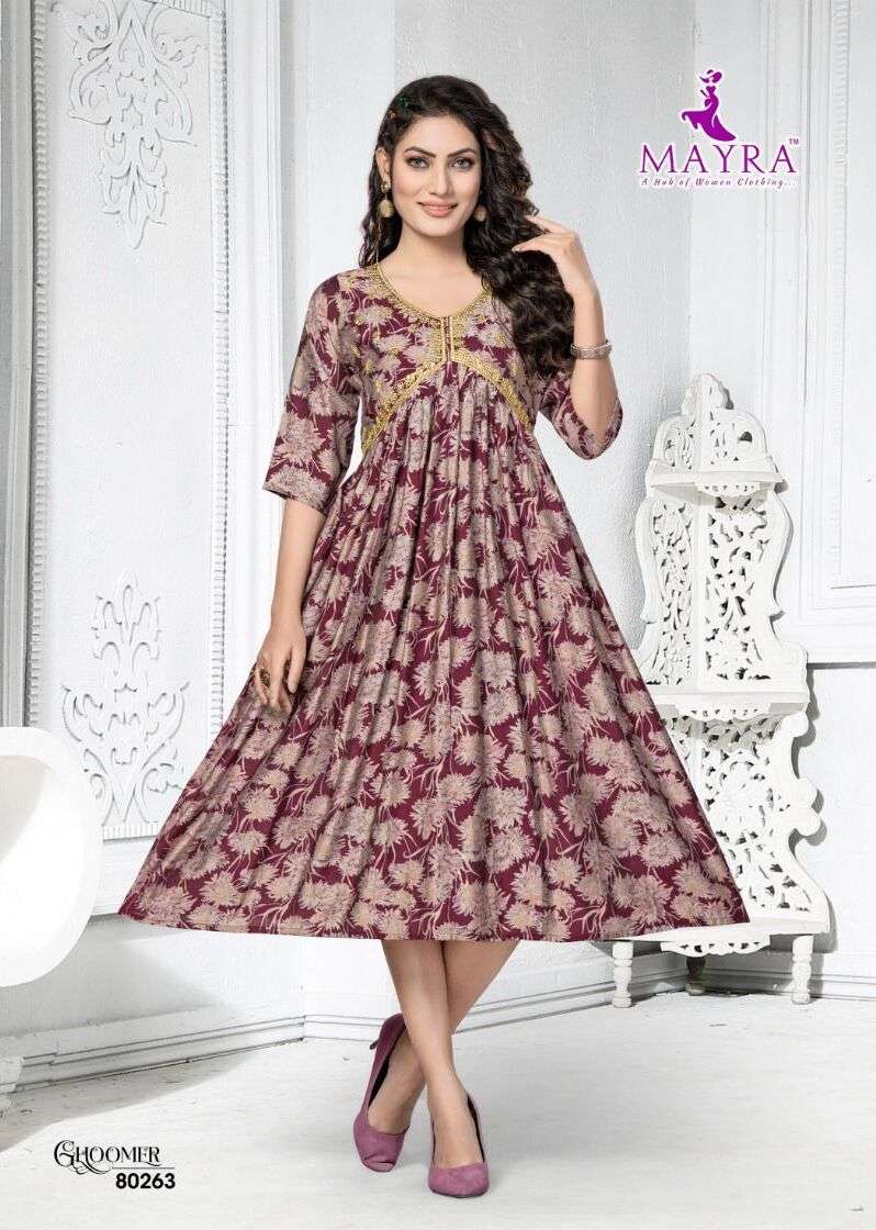 MAYRA GHOOMER Kurti Wholesale catalog