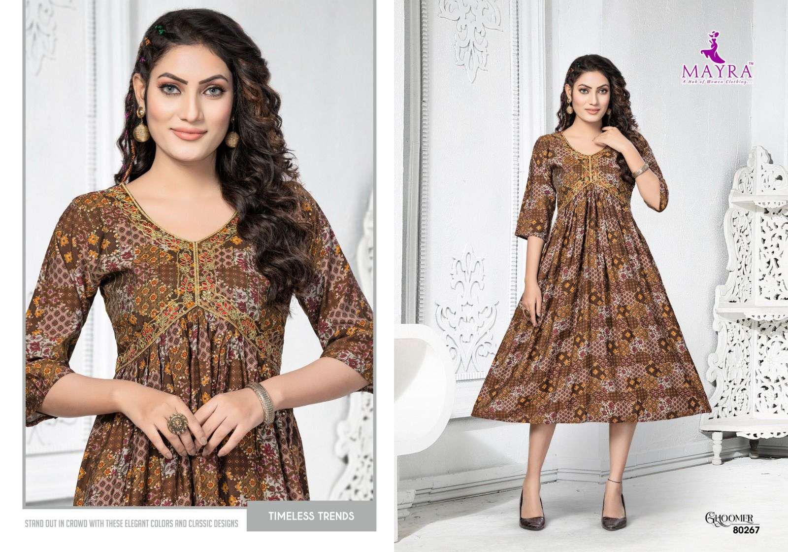 MAYRA GHOOMER Kurti Wholesale catalog