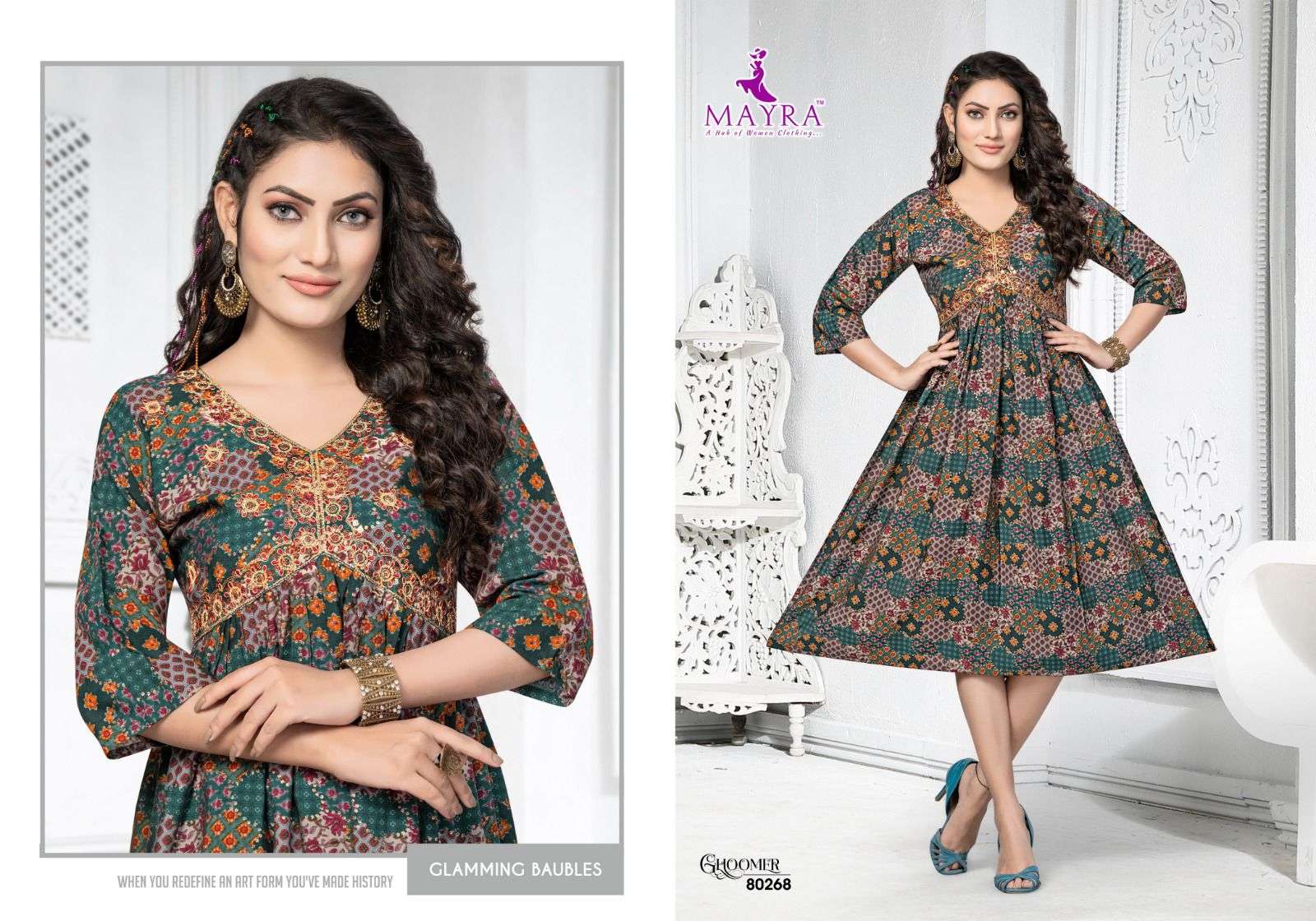MAYRA GHOOMER Kurti Wholesale catalog