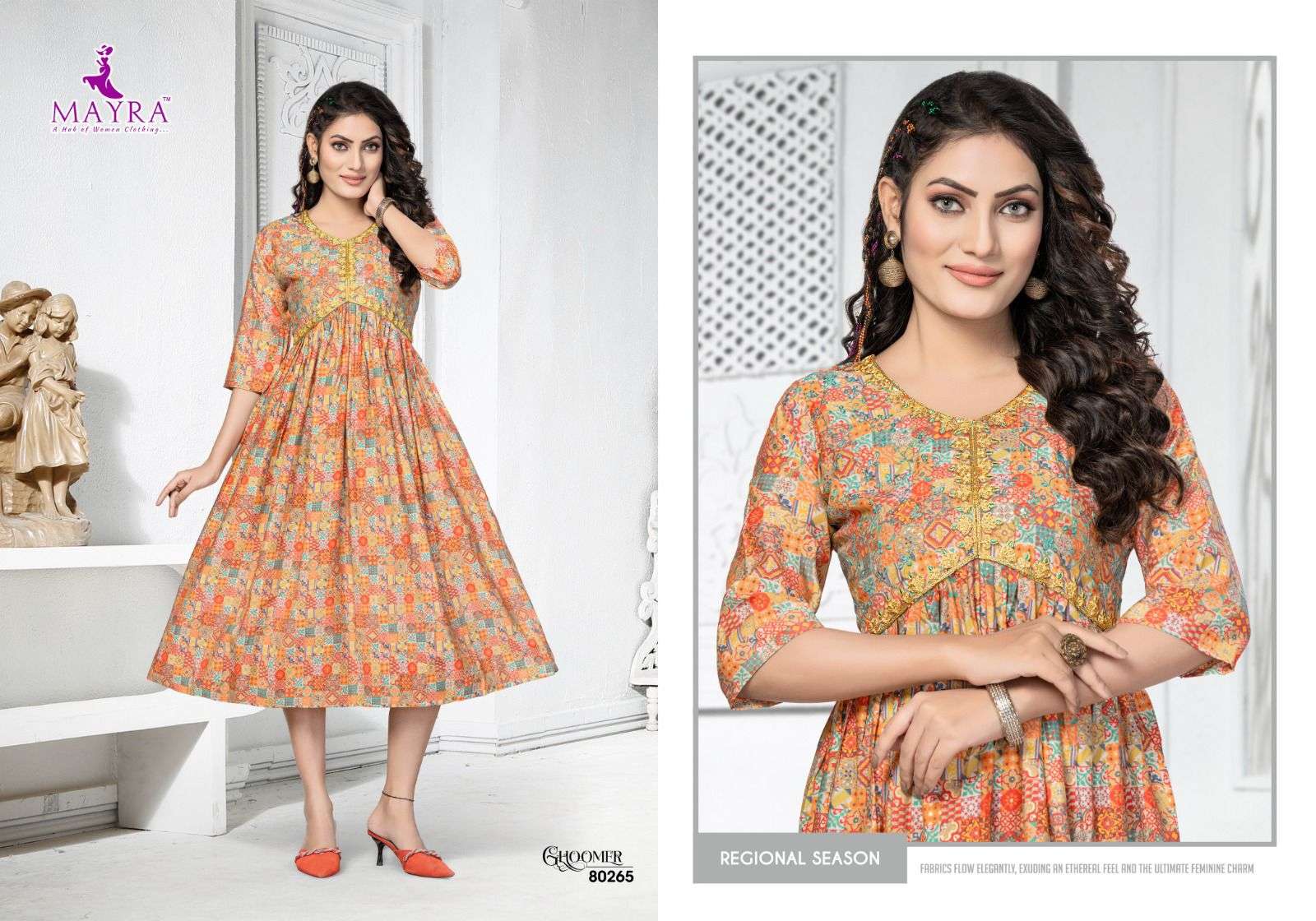 MAYRA GHOOMER Kurti Wholesale catalog