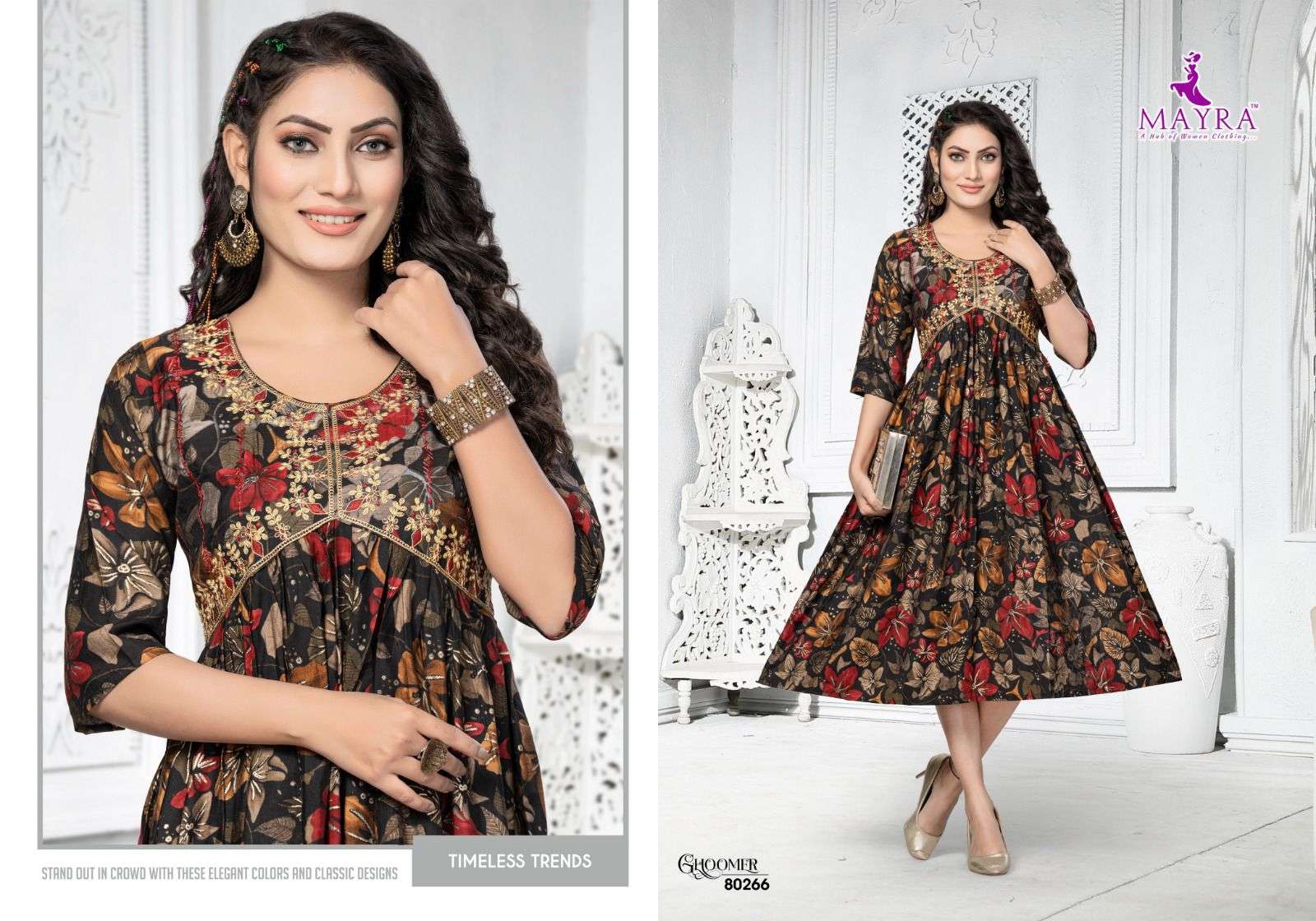 MAYRA GHOOMER Kurti Wholesale catalog