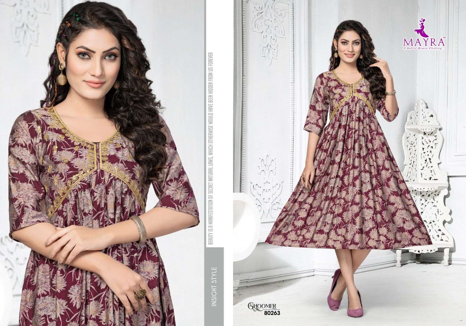 MAYRA GHOOMER Kurti Wholesale catalog