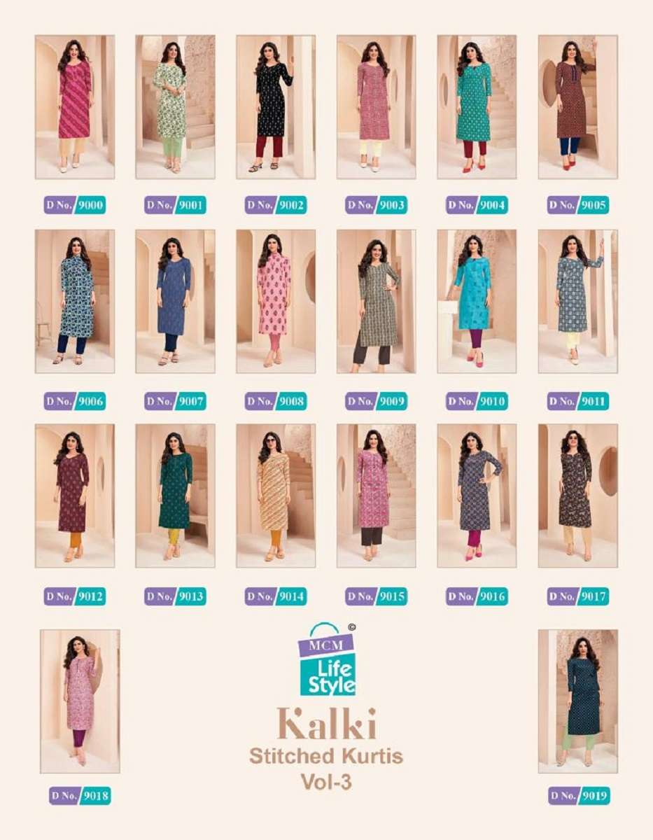 MCM Kaliki Vol-3 - Stiched Kurties  - Wholesale Catalog