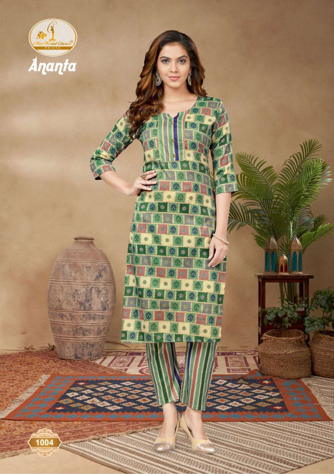 Miss World Ananta Vol-1 – Kurti With Pant - Wholesale Catalog