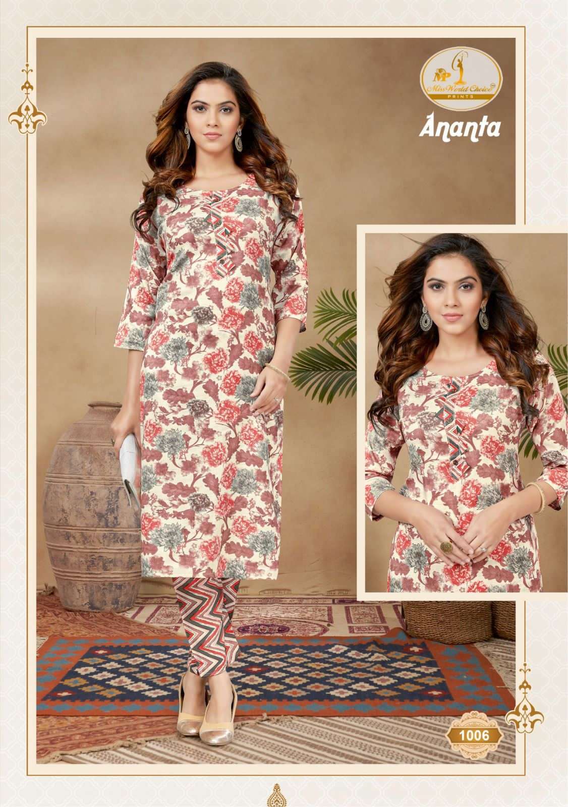 Miss World Ananta Vol-1 – Kurti With Pant - Wholesale Catalog