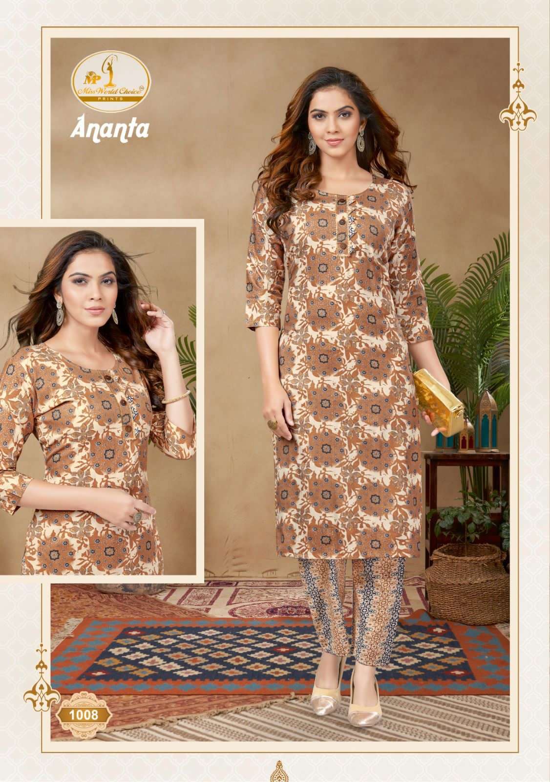 Miss World Ananta Vol-1 – Kurti With Pant - Wholesale Catalog