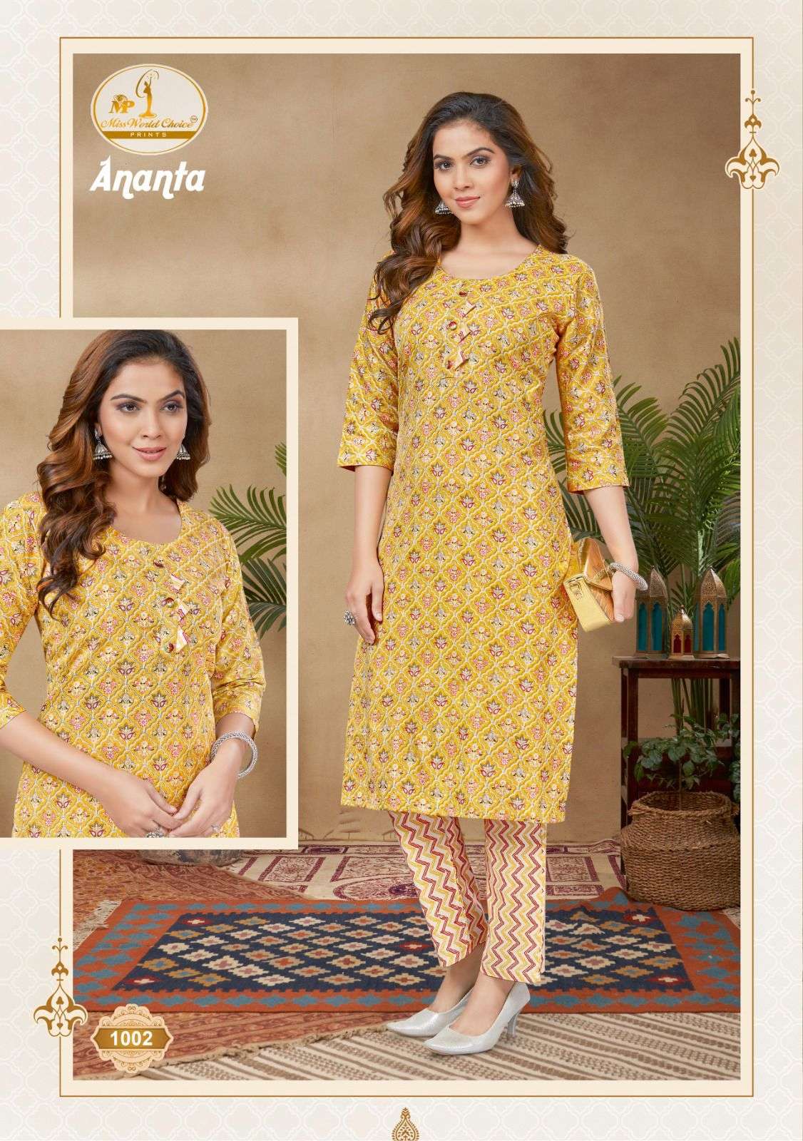 Miss World Ananta Vol-1 – Kurti With Pant - Wholesale Catalog