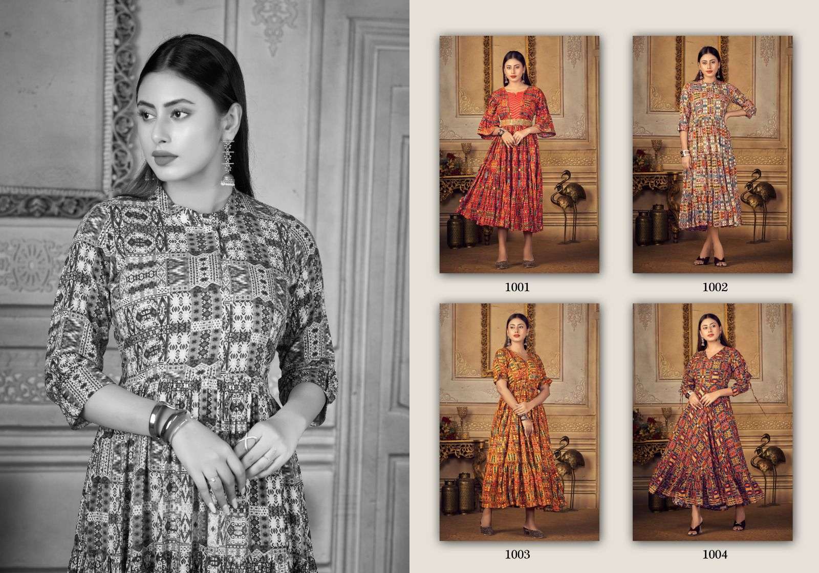 Miswa heavy pure rayon with digital print Kurti Wholesale catalog
