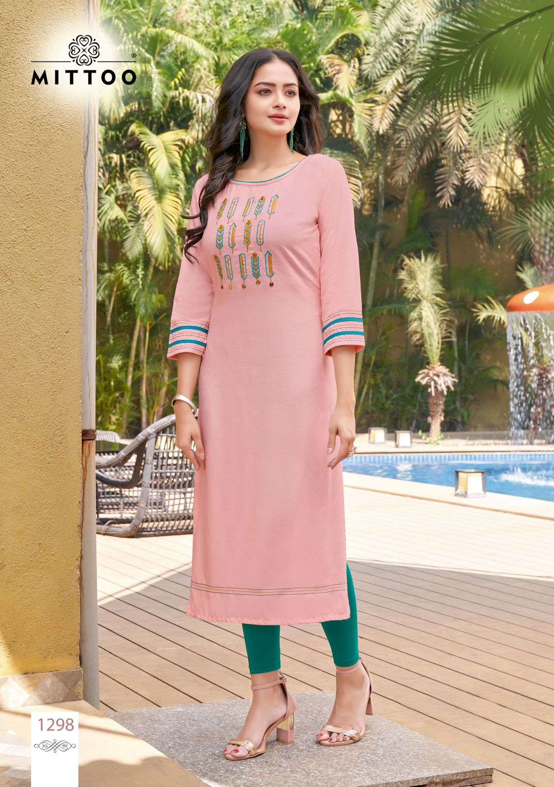 MITTOO PALAK Vol 34 Rayon Kurti Wholesale catalog