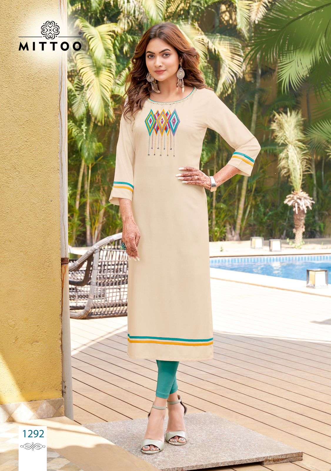 MITTOO PALAK Vol 34 Rayon Kurti Wholesale catalog
