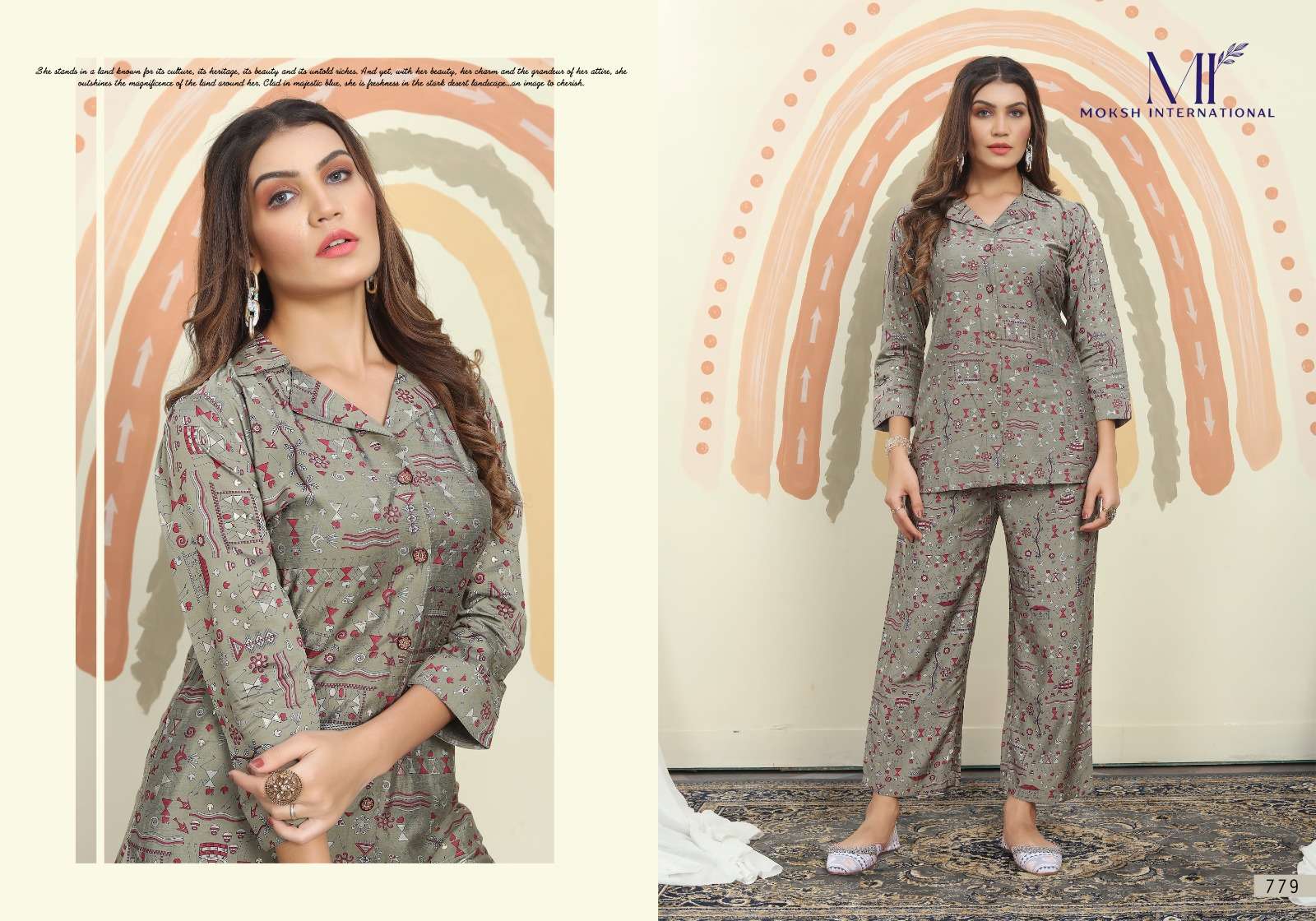 Moksh International Co-ord Set Vol-2 Kurti Wholesale catalog