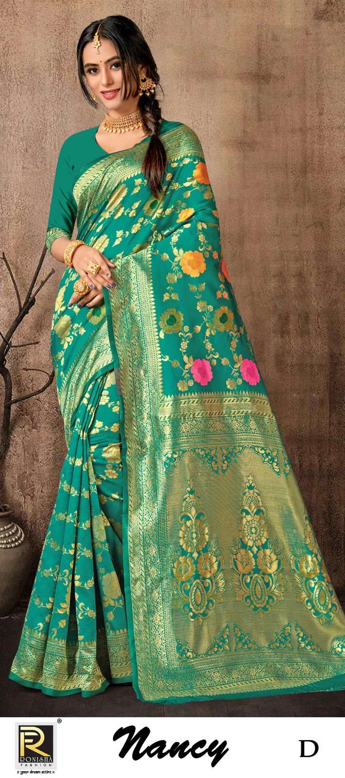 NANCY  BY RONISHA SAREE BANARASI SILK FABRICS SUPER HIT COLLECTION 