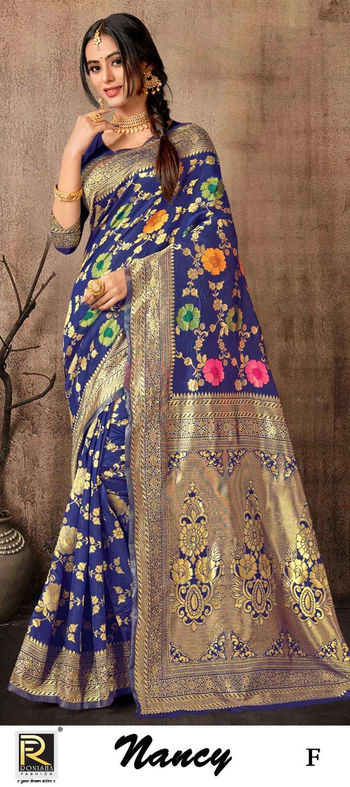 NANCY  BY RONISHA SAREE BANARASI SILK FABRICS SUPER HIT COLLECTION 
