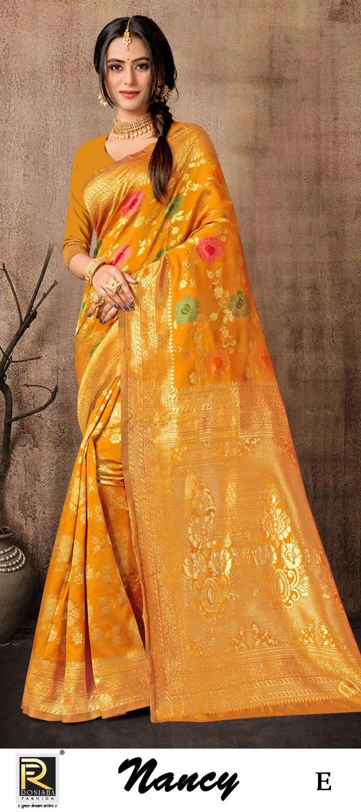 NANCY  BY RONISHA SAREE BANARASI SILK FABRICS SUPER HIT COLLECTION 