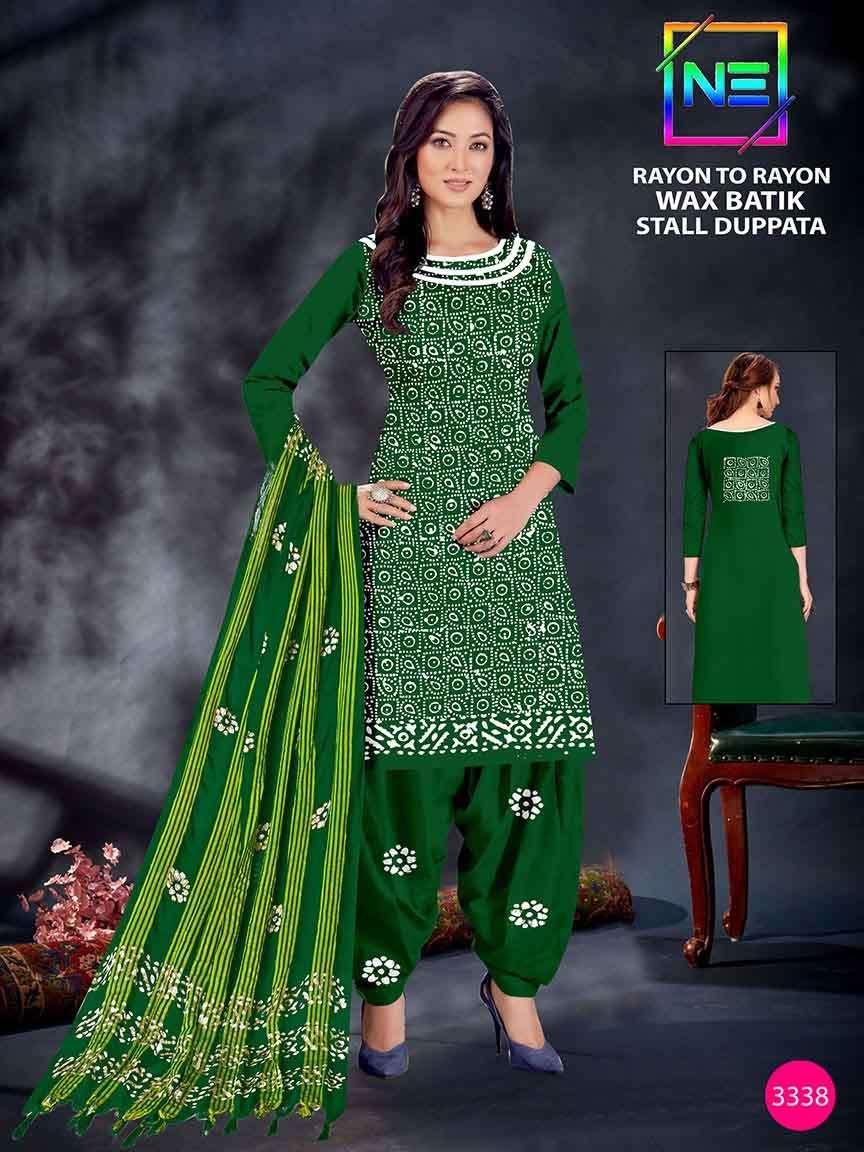 Nemi Rayon Wax Batik Vol-3 - Dress Material - Wholesale Catalog