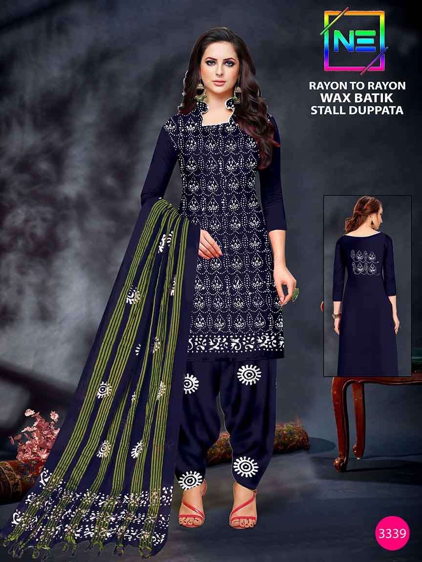 Nemi Rayon Wax Batik Vol-3 - Dress Material - Wholesale Catalog