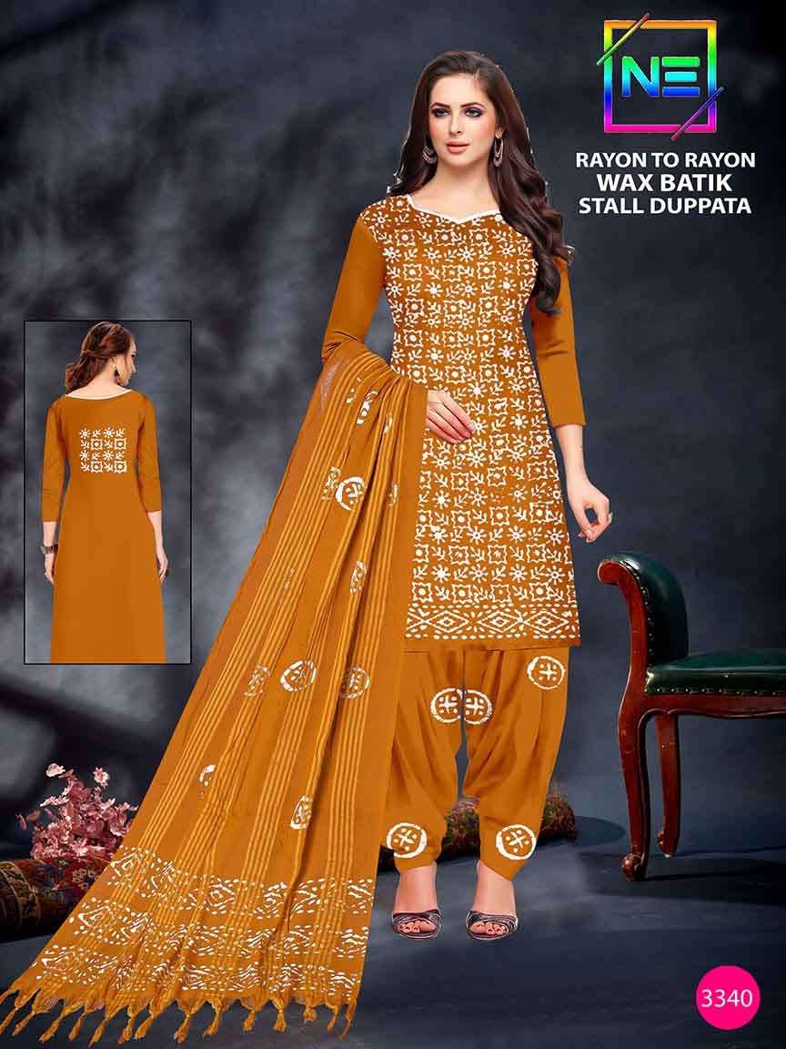Nemi Rayon Wax Batik Vol-3 - Dress Material - Wholesale Catalog