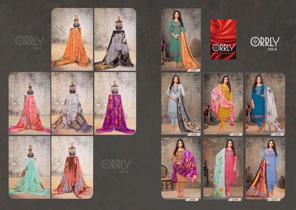 ORRLY Vol - 4 Dress Materils Wholesale catalog