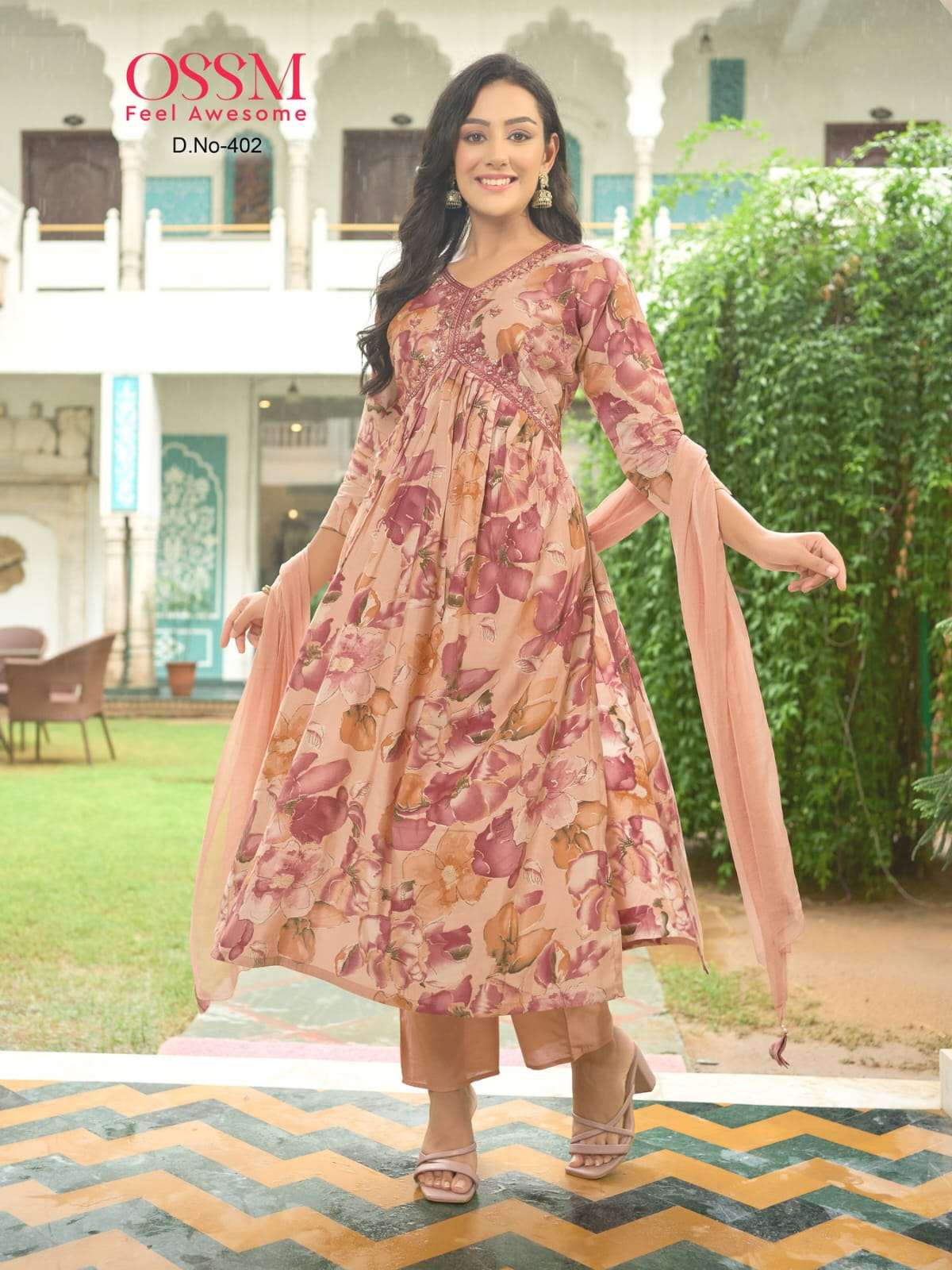 OSSM RESHAM vol 04 ALIA Chanderi Modal Foil Print Kurti Wholesale catalog