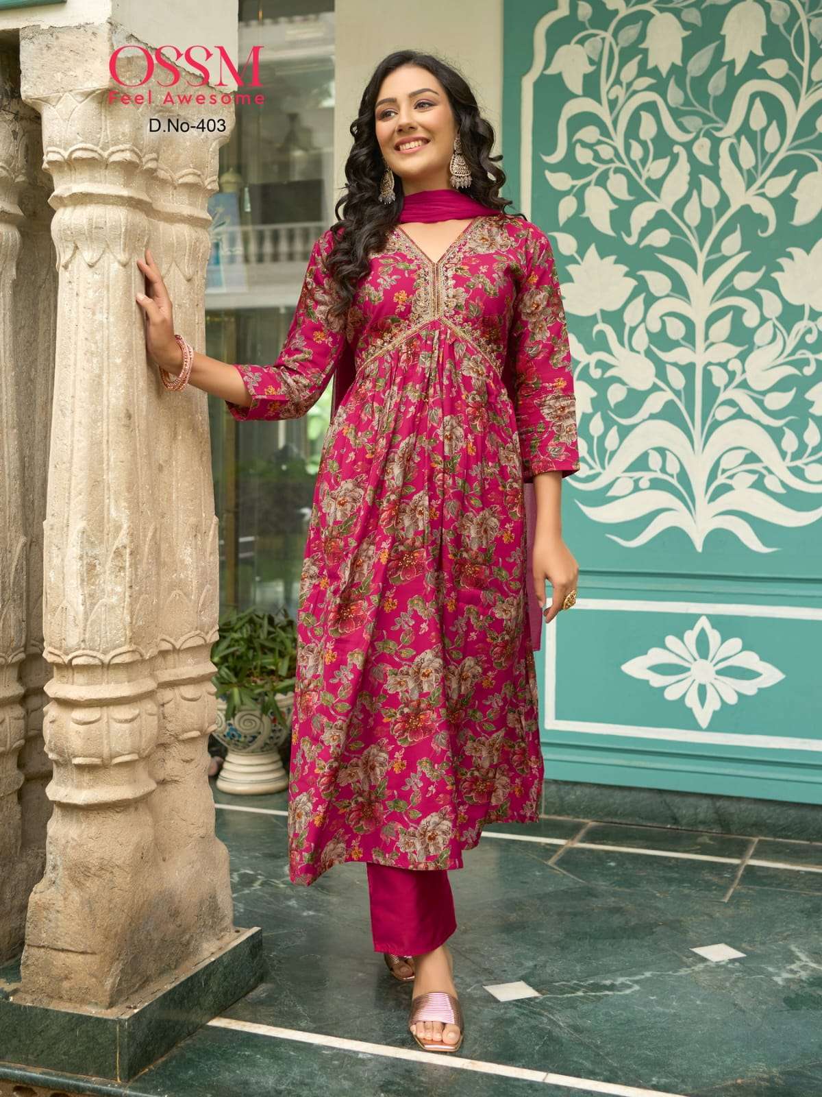 OSSM RESHAM vol 04 ALIA Chanderi Modal Foil Print Kurti Wholesale catalog