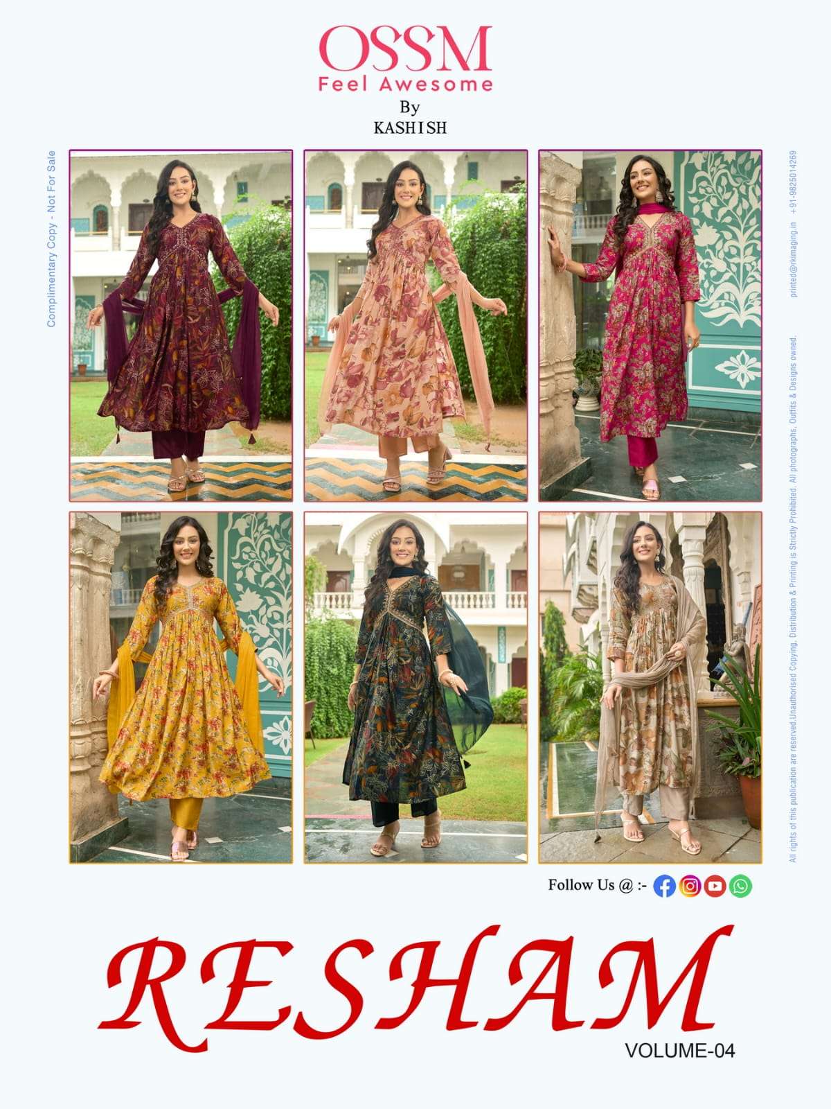 OSSM RESHAM vol 04 ALIA Chanderi Modal Foil Print Kurti Wholesale catalog