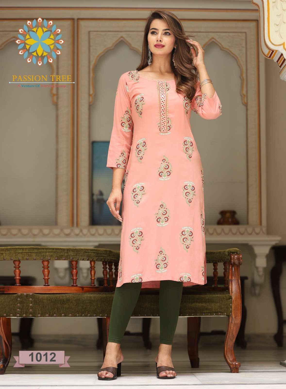 PASSION TREE ALBELI Vol.1 Reyon Kurti Wholesale catalog
