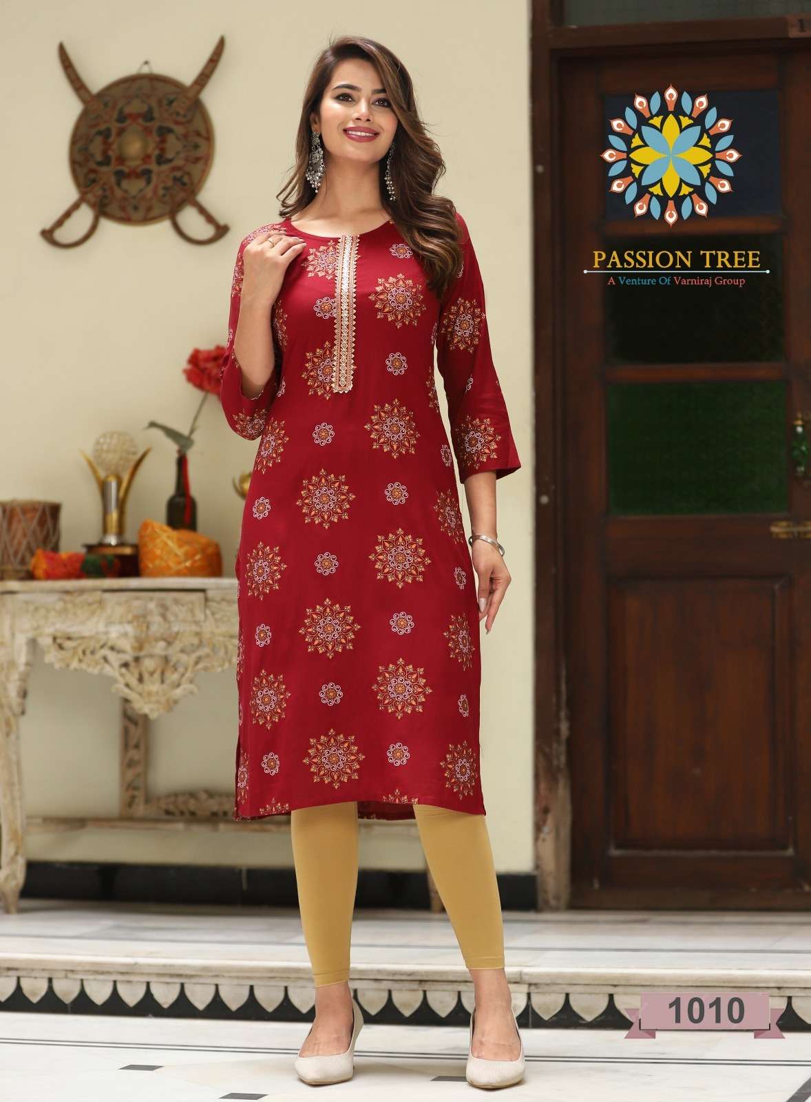 PASSION TREE ALBELI Vol.1 Reyon Kurti Wholesale catalog