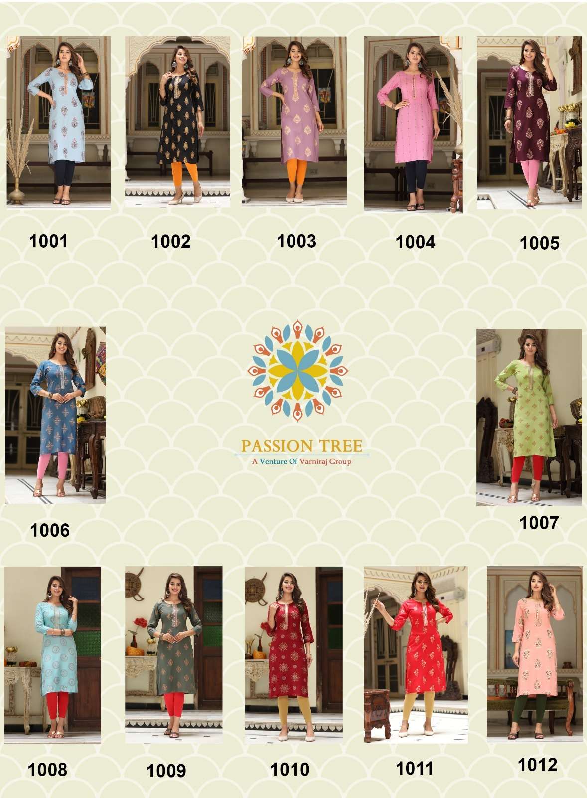 PASSION TREE ALBELI Vol.1 Reyon Kurti Wholesale catalog
